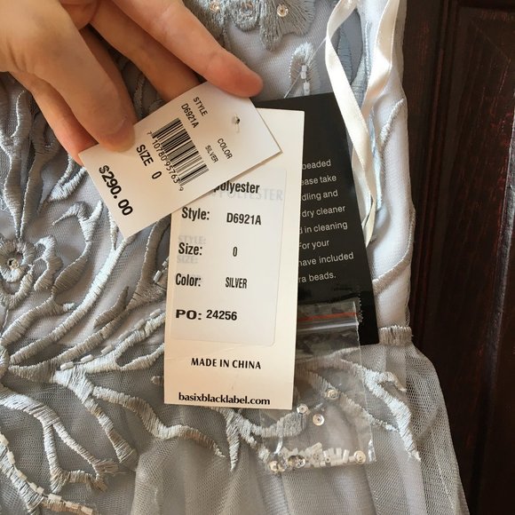 NWT, Basic Black Label silver dress, 0 - Picture 4 of 5